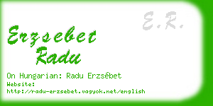 erzsebet radu business card